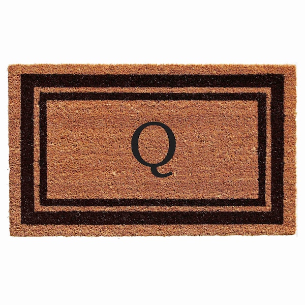 Calloway Mills Monogram Door Mat, Natural, Black, 30 in W x 48 in L 152963048Q - main